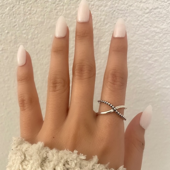 925 Sterling Silver Minimalist Ring Dainty Wrap Ring Boho Modern Ring - Picture 4 of 6